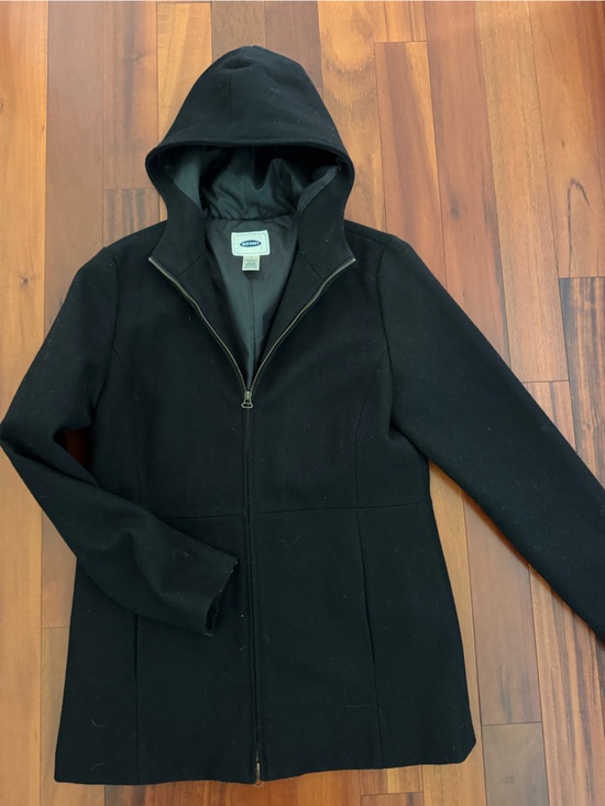 Old Navy Jackets & Blazers - Old Navy Black Hooded Pea Coat